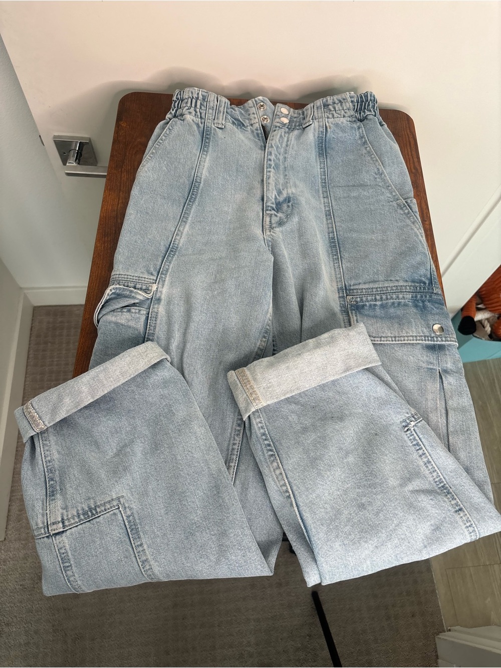 Urban Outfitters Light Blue Wide Leg Jeans